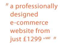 a professionally designed ecommerce website for just £1299 +VAT