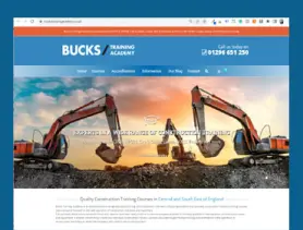Bucks Training Academy website